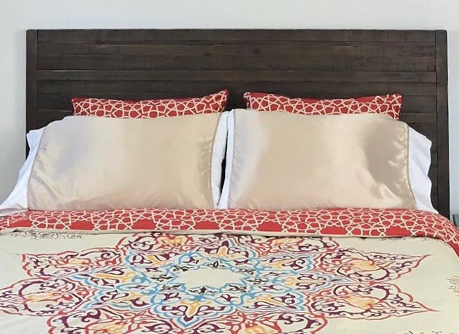 Champagne Silk Pillow Sleeve.