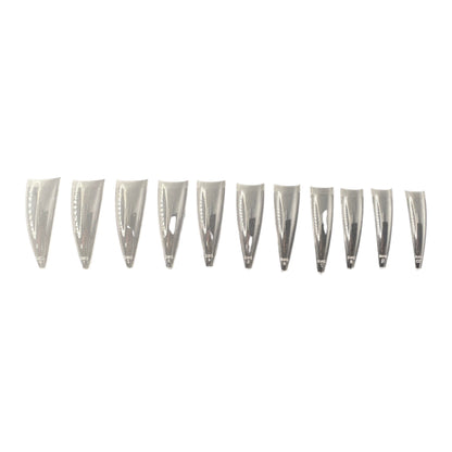 Stiletto Nail Tips Box 0 to 10 – Clear DND