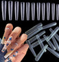Full Cover Nail Tips  3XL  Coffin   Clear / Nail Tips Bag 500pc