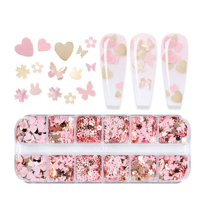 12 Grids Sequin Mix Gold & Rose Gold