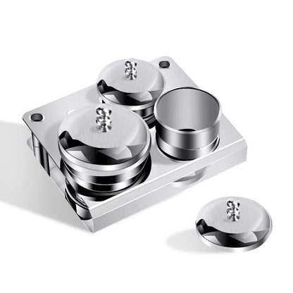 Metal Manicure Liquid & Powder Jar Set - 3pc