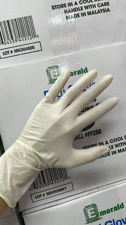 Emerald Latex glove  Medium  size- (M) Powder Free (100 Glove)