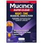 Mucinex Rapid+Clear Nighttime Headache Cough & Fever, Max Strength Rapid Release