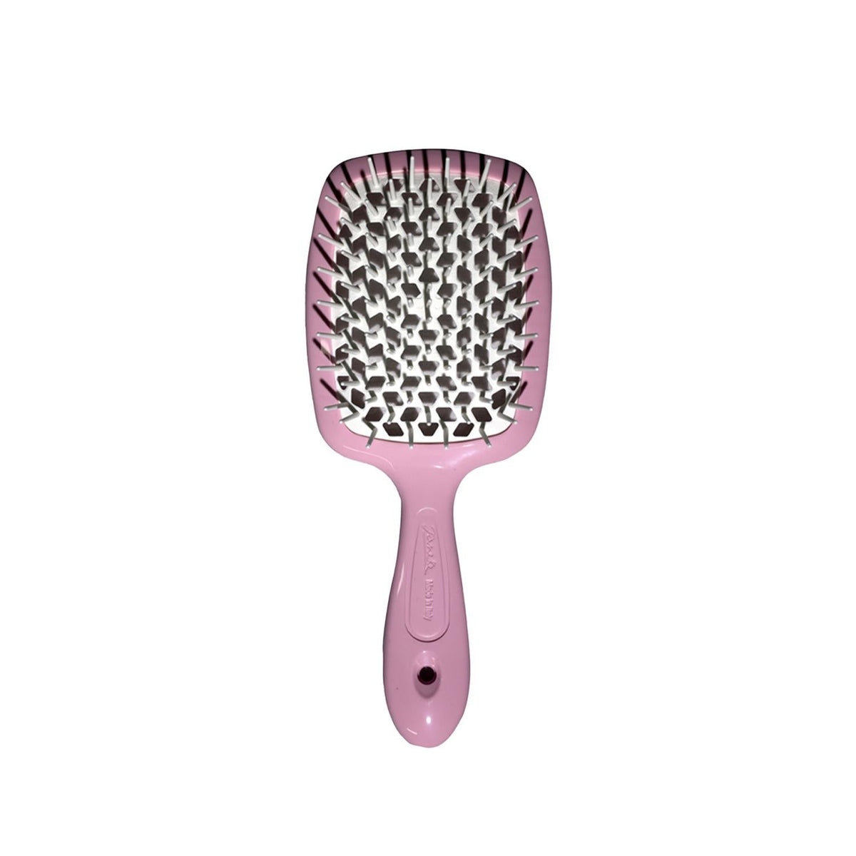 Janeke Superbrush Pink & White Detangling Hair Brush