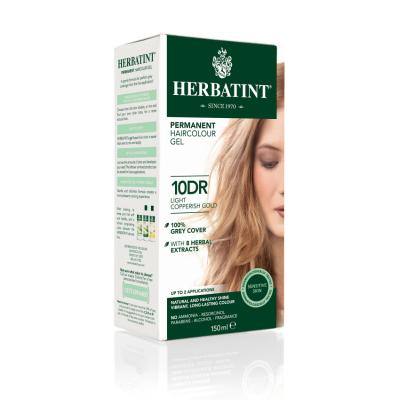 Herbatint Light Copperish Gold 10DR: Natural, Ammonia & Paraben-Free Hair Dye for Sensitive Scalp, Herbal Hair Color - Permanent & Gentle