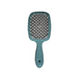 Janeke Superbrush Detangling Hair Brush Turquoise & White