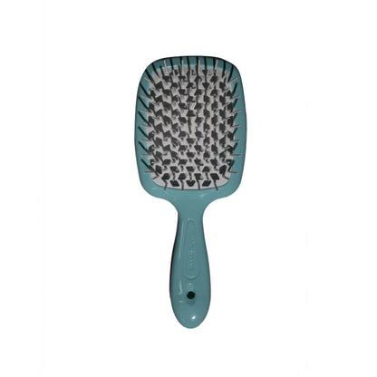 Janeke Superbrush Detangling Hair Brush Turquoise & White