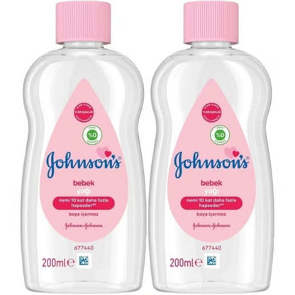 Johnson's Baby Oil Moisturizing Skin Softener 200ml + 200ml