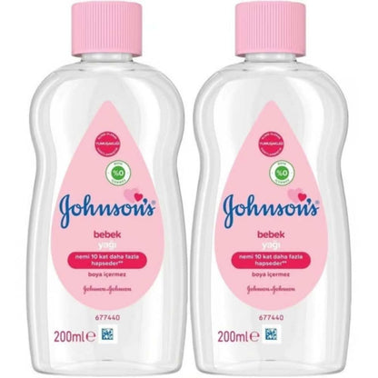 Johnson's Baby Oil Moisturizing Skin Softener 200ml + 200ml