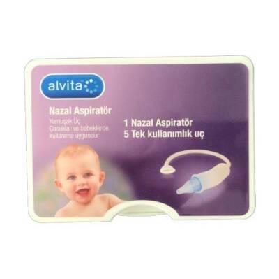 Alvita Nasal Aspirator for Babies & Children - Gentle Suction, Easy to Clean, Safe & Effective Nasal Congestion Relief