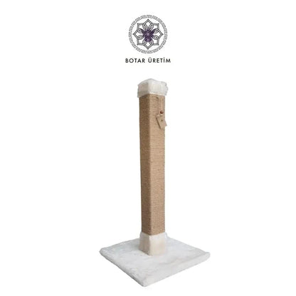 Botar Square Cat Scratching Post Durable Sisal Tower 80cm