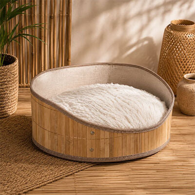 Lepus Bamboo Small Breed Dog and Cat Bed Natural Comfort 35x14cm