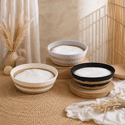 Lepus Wicker Pet Bed for Small Dogs and Cats 30cm
