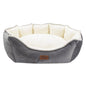 Lepus Luxe Daisy Large Pet Bed Soft Grey 70x45cm