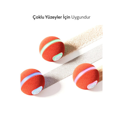 Cheerble Wicked Ball Interactive Self-Moving Cat Toy Red