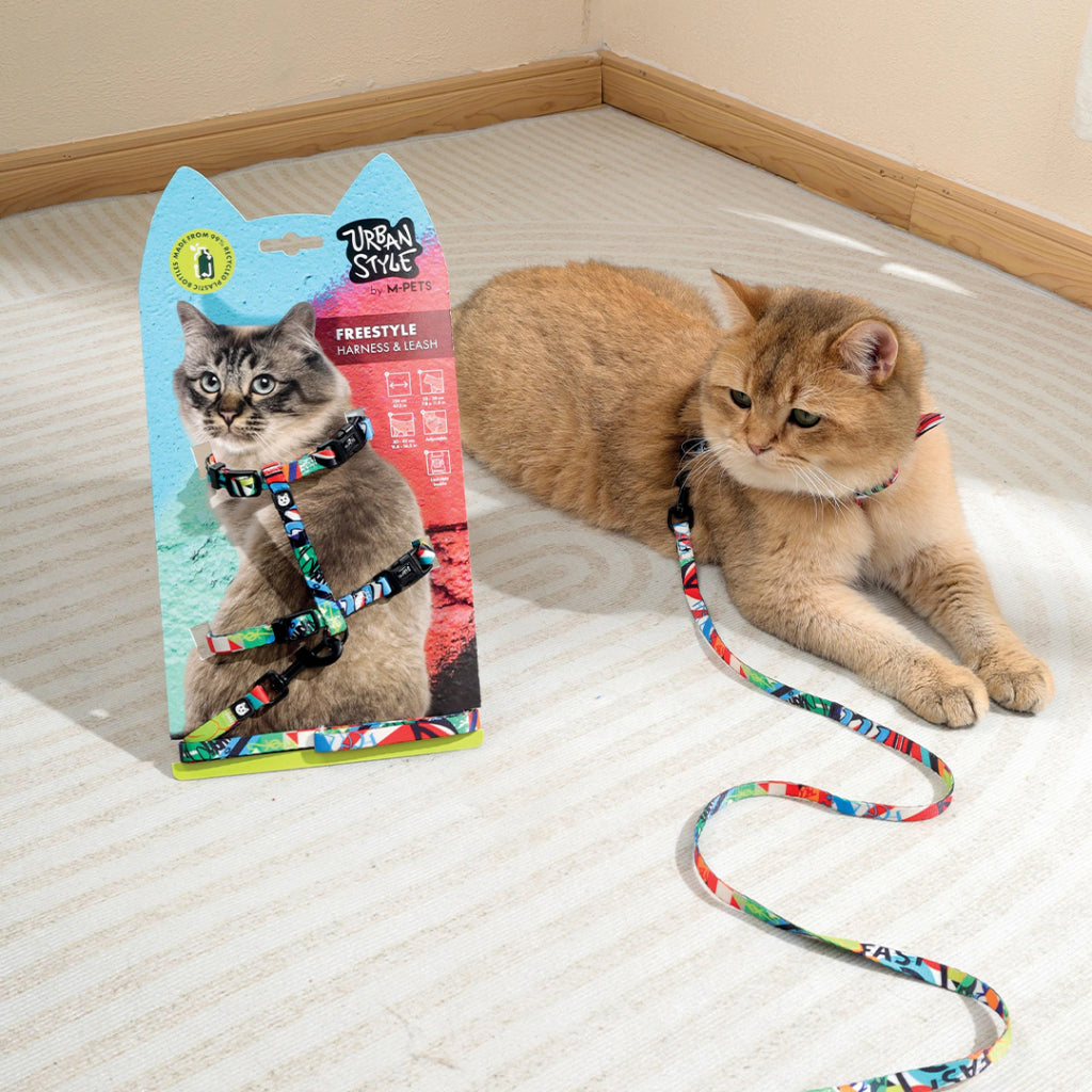 M-Pets Urban Style Cat Harness and Leash Set 120cm