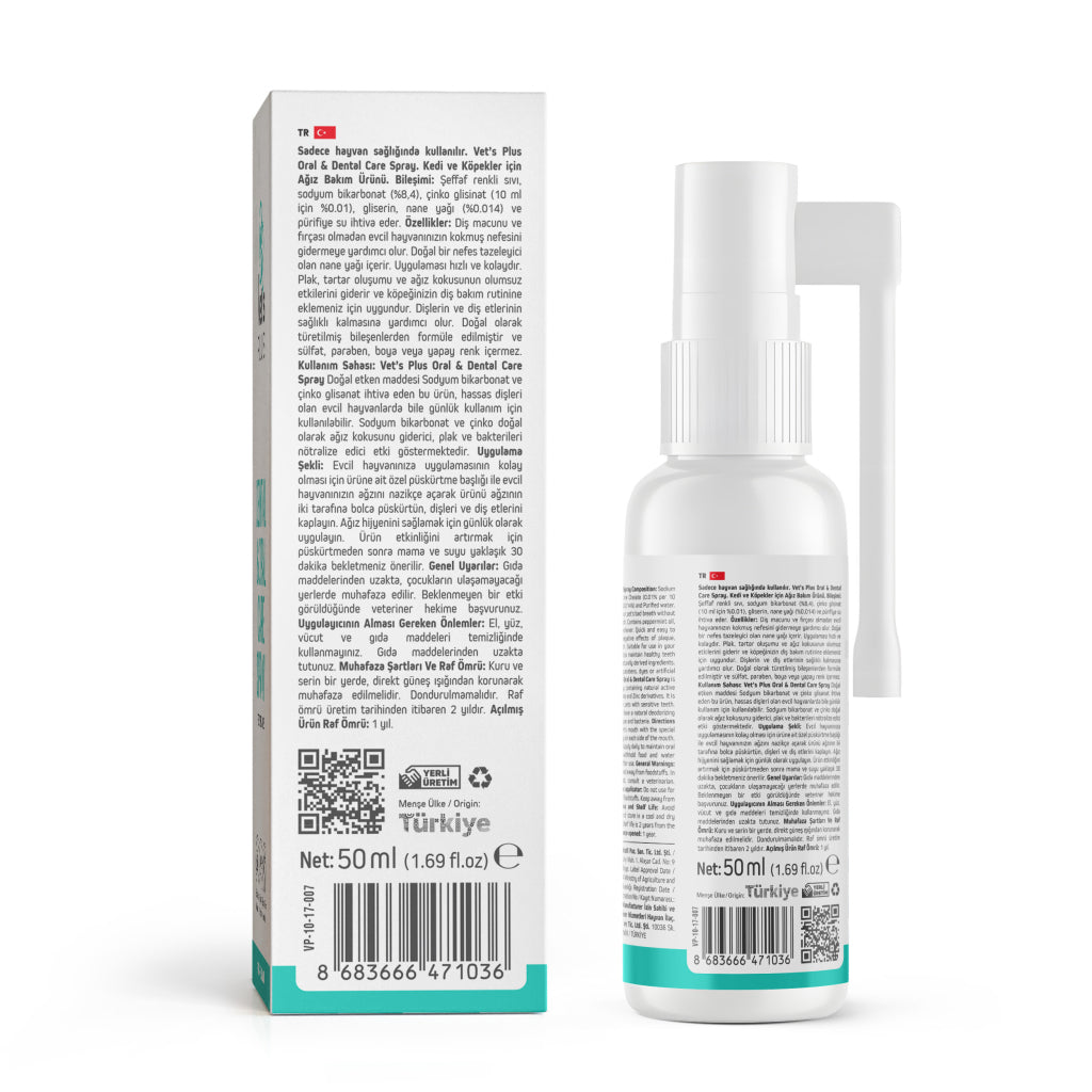 Vet'S Plus Pet Oral Care Spray for Fresh Breath 50ml