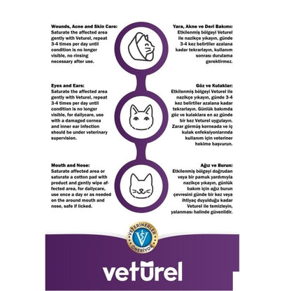 Veturel Cat Face and Acne Care Solution for Hygiene 100ml