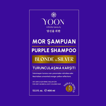 Yoon Anti-Brassiness Purple Shampoo for Blonde Hair 400 ml