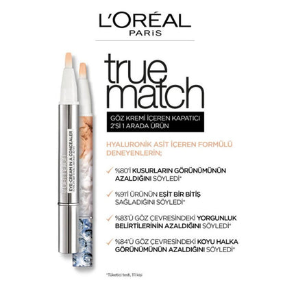L'Oreal Paris True Match Eye Cream in a Concealer 3-5.5R 2ml