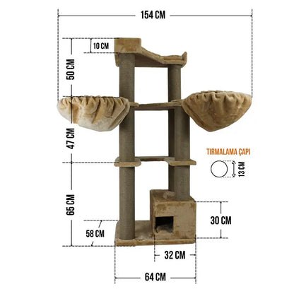 Lotus Pet Design Luxembourg Grey Cat Scratcher Post