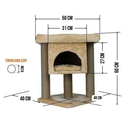 Lotus Pet Design Izmir Honey Cat Scratcher Post 1 Unit