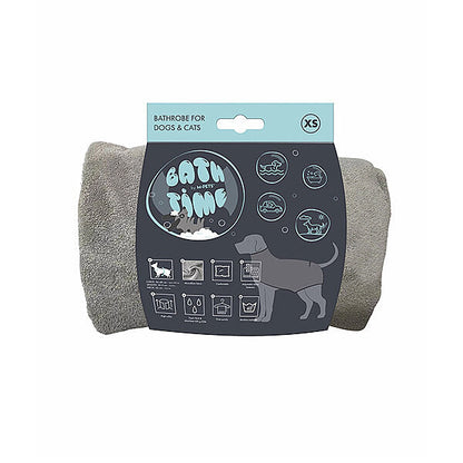 M-Pets Bath Time Dog Bathrobe Absorbent Microfiber XS