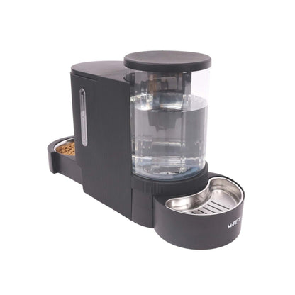 M-Pets Duplo Double Food and Water Bowl 3L/1.3kg Black