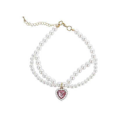 M-Pets Glam Prestige Pink Heart Pet Accessory Size S