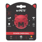 M-Pets Power Chew Ball Durable Rubber Dog Toy Ruby XS 5.5cm