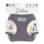 M-Pets Velvet Dog Harness Soft Ribbed Mesh Grey Small