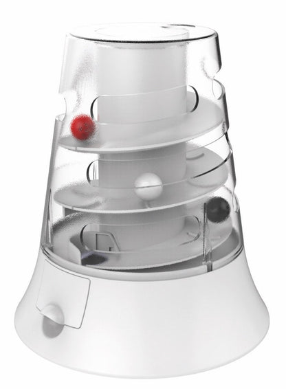 M-Pets Vortex Electronic Cat Toy White Interactive Activity 22cm