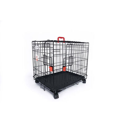 M-Pets Voyager 2-Door Wheeled Dog Crate XLarge Black 106cm