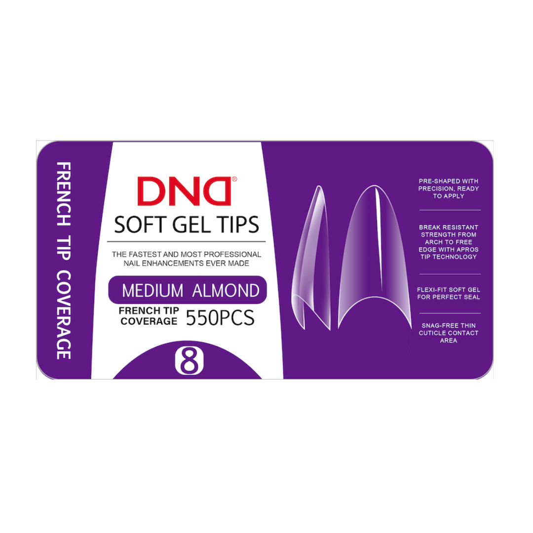 Medium Almond #8 | Soft Gel Tips - 550PC