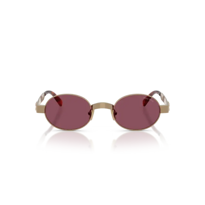 Miu Miu 0MU B51S Women's Designer Sunglasses Gold/Grey 47mm