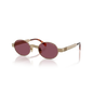 Miu Miu 0MU B51S Women's Designer Sunglasses Gold/Grey 47mm