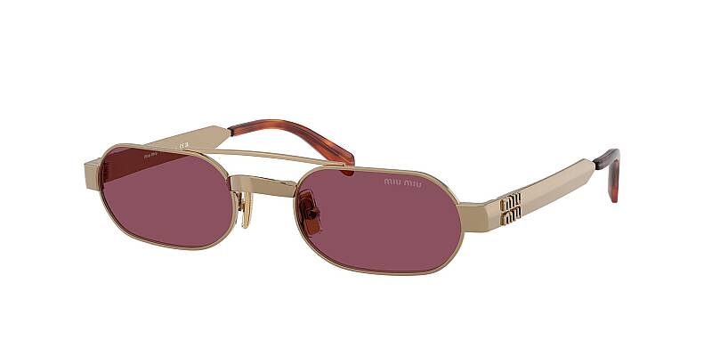 Miu Miu 0MU B52S Women's Sunglasses with Gold Frames 52mm