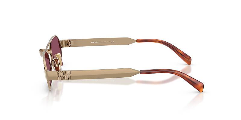 Miu Miu 0MU B52S Women's Sunglasses with Gold Frames 52mm