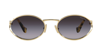 Miu Miu 52Y ZVN-5D1 Yellow Metal Gradient Sunglasses