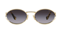 Miu Miu 52Y ZVN-5D1 Yellow Metal Gradient Sunglasses