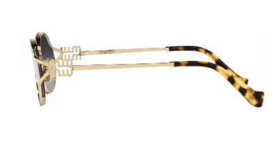 Miu Miu 52Y ZVN-5D1 Yellow Metal Gradient Sunglasses