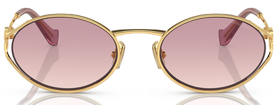 Miu Miu SMU 52Y 5AK-06S Yellow Metal Gradient Sunglasses