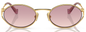Miu Miu SMU 52Y 5AK-06S Yellow Metal Gradient Sunglasses