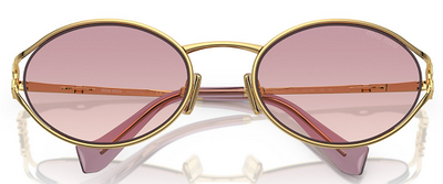 Miu Miu SMU 52Y 5AK-06S Yellow Metal Gradient Sunglasses