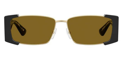 Moschino Mos 206/S Women's Designer Sunglasses Black & Gold 57mm