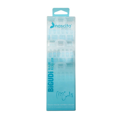 Nascita Blue Clip-In Hair Rollers for Heatless Volume 4 Pieces