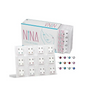 Nina Ear Piercing Studs Silver Mixed Colors 12 Pairs