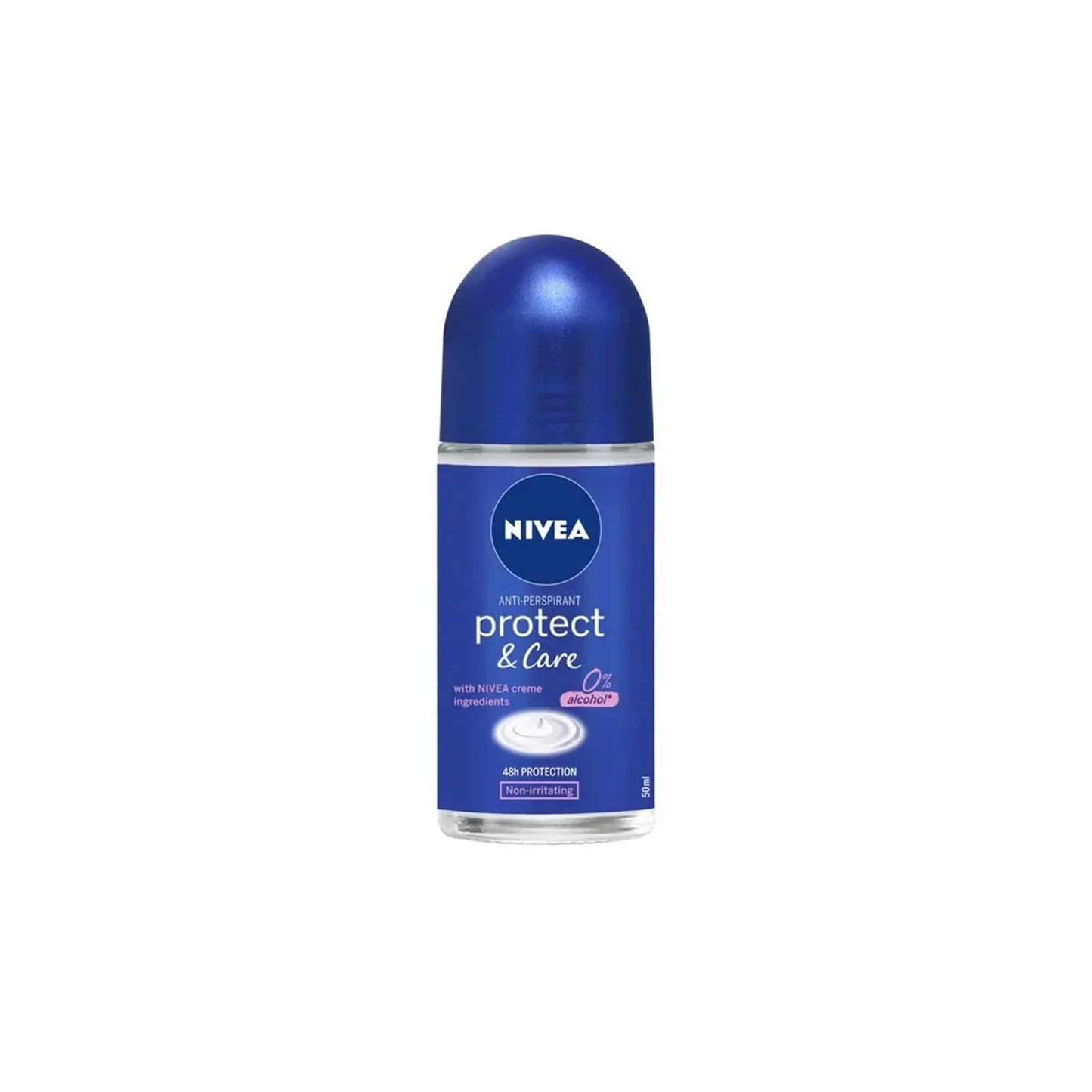 Nivea Protect & Care 48H 0% Alcohol Anti-Transpirant Roll-On Deodorant 50ml