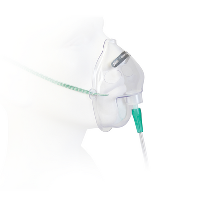 Oxygen Mask for Concentrators and Tanks Soft PVC Adult Size