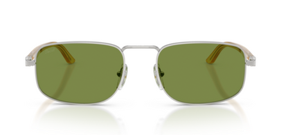 Persol 0PO1027S Silver Green Lens Men Sunglasses 56mm